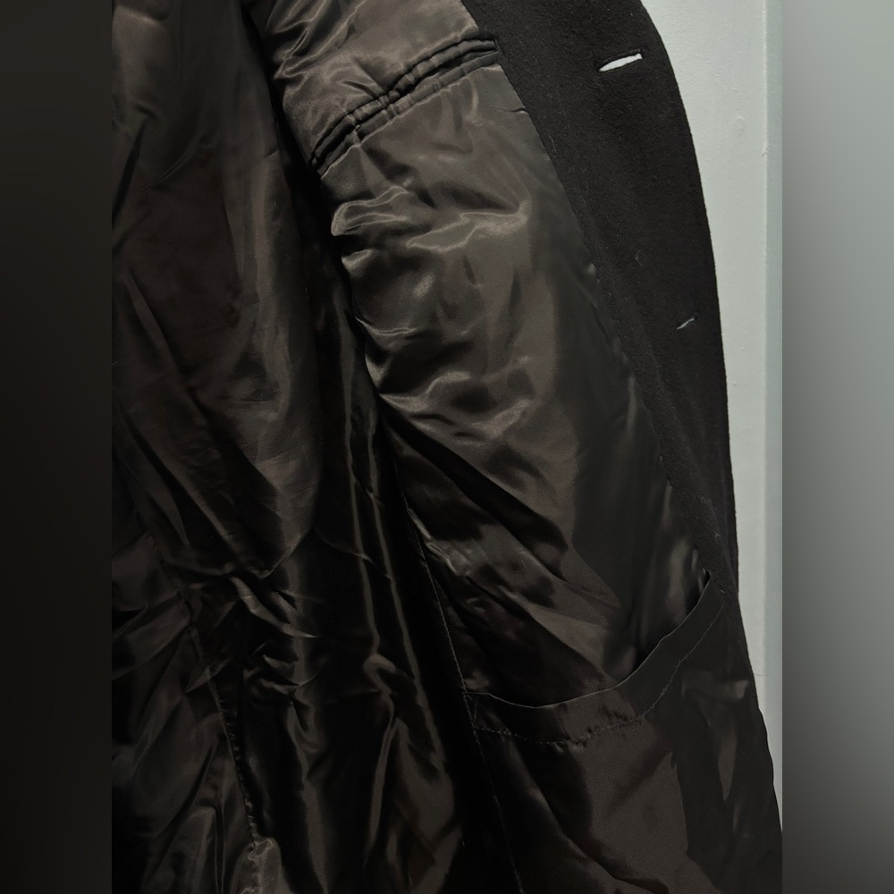 Lauren Ralph Lauren Men's BlackWool/Cashmere Blend Long Dress Coat Size 46R - Picture 7 of 8